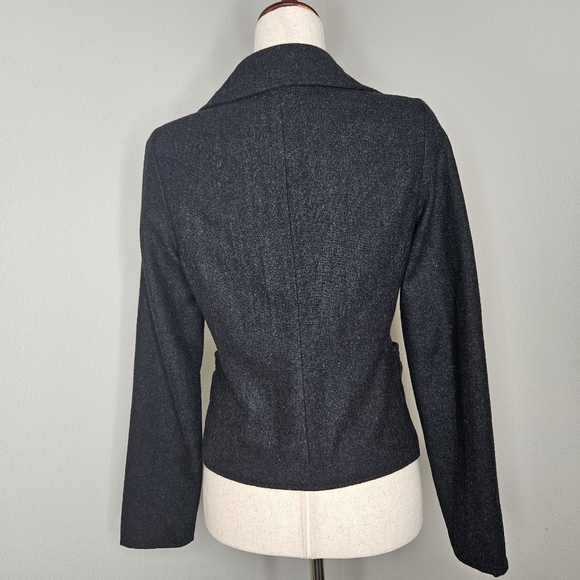 Small Jaloux blazer jacket dark gray 50% Wool Small 108 - Picture 4 of 7